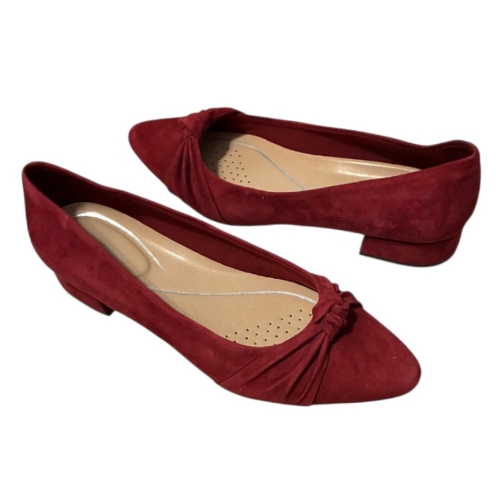 Easy Spirit | Eflex Caster Suede Slip-on Block Heel Dress Pumps Size 9M